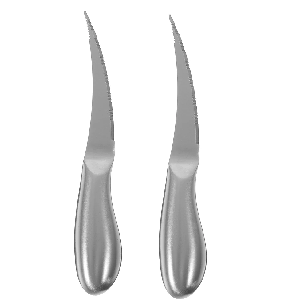 

2Pcs Shrimp Line 304 Stainless Steel Kitchen Tool Easy Thread Removal Comfortable Grip Small Size Practical Gadgets