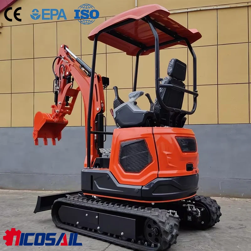 

Nicosail 1.8 Ton Mini Excavator Euro 5 Engine CE Certified Compact Hydraulic Crawler Digger for Farm Construction Garden