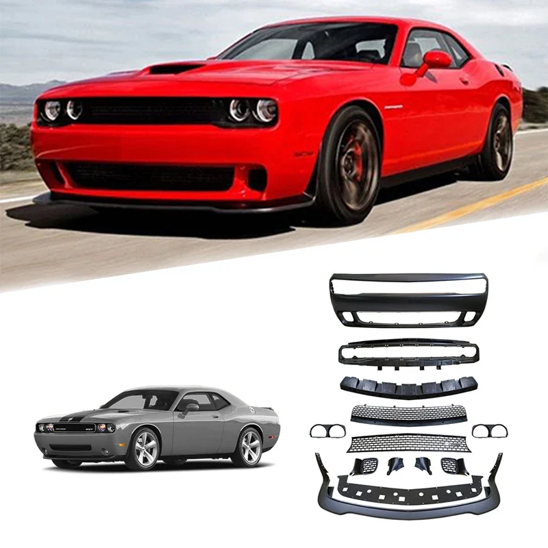 

Hellcat Style PP Abs Front Bumper Front Lip Car Bumper For Dodge Challenger 2008-2014