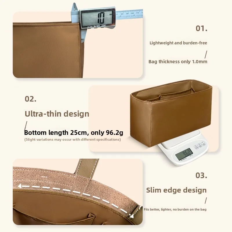 

Lightweight Inner Bag for LV Boulogne Nano Horn Bag Storage Organizer Bag Nylon Pure Color Cubic ape ular Element for Ev...