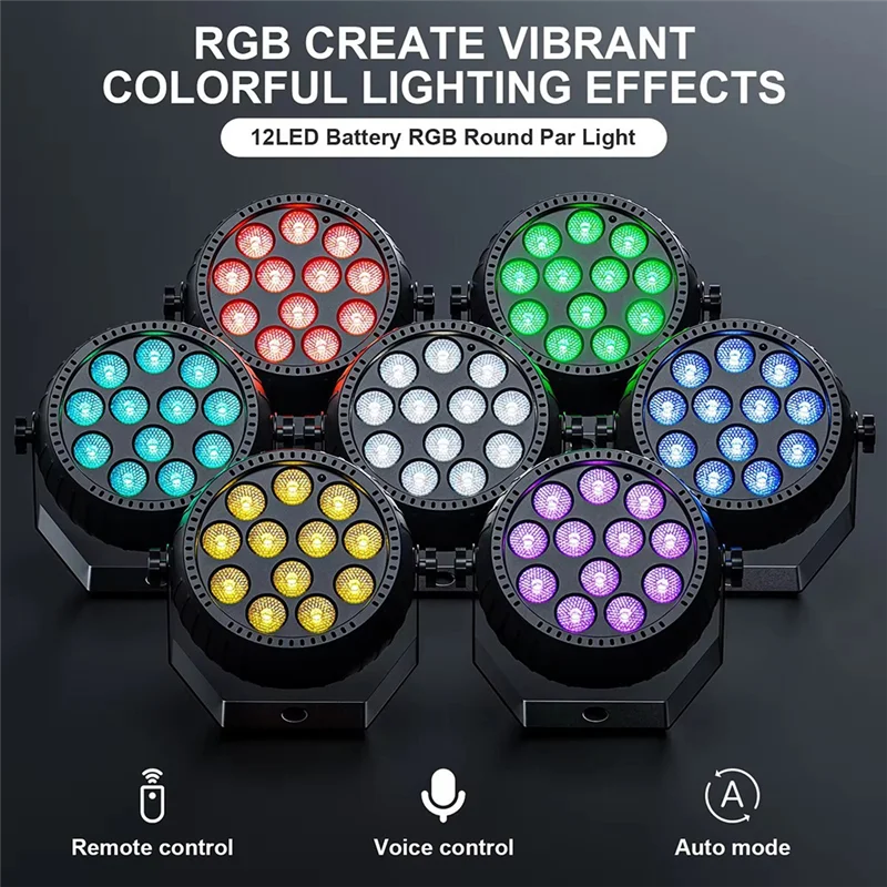 Strobe Light Christmas, Strobe Lights Remote Control RGB 10W Wireless LED Strobe Light For Stage Dance Wedding-ABGL