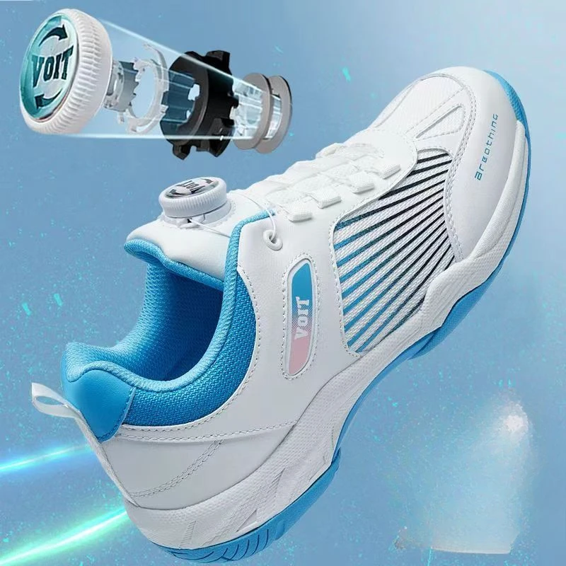 2025 Men's and Women's Professional Fencing Shoes Competition Training Sports Shoes Rotating Button-free Badminton Shoes