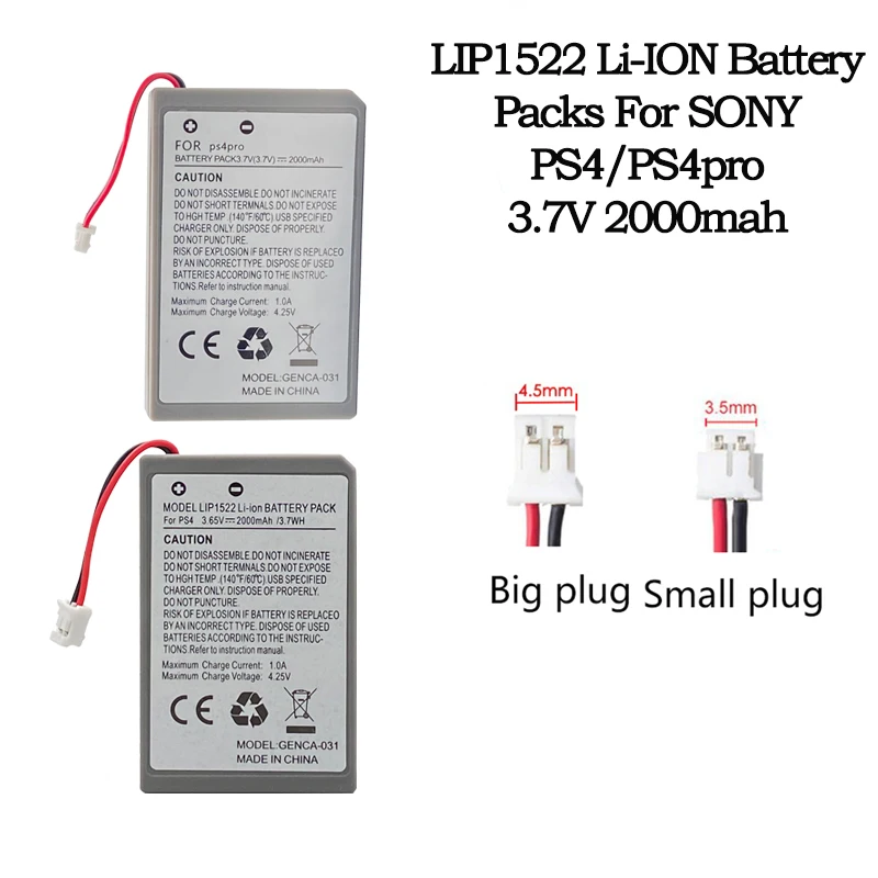 New LIP1522 Wireless Controller Batteries 3.7V 2000mAh for Sony PS4 /PS4 PRo Game Console Replace Built-in Battery