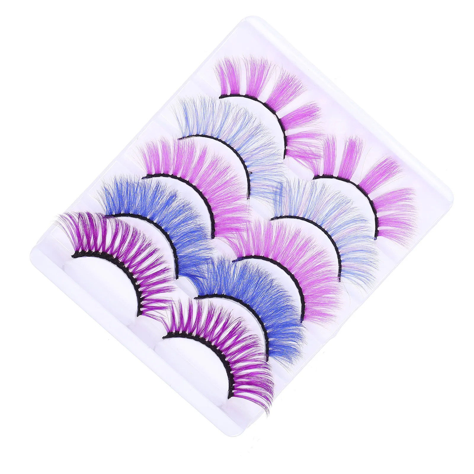 

5Pairs False Lash Dense Eyelashes Premium Simulation Makeup Lash Natural Full Thick Volume Eyelashes Extension Supplies