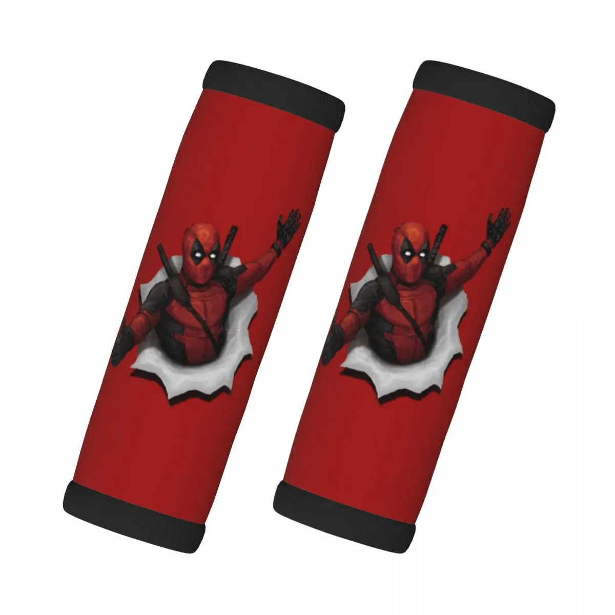 

Custom Deadpool Manga 2 Pcs Luggage Handle Wrap Soft Grip Handle Cover Comfortable Neoprene Suitcase Identifier Travel