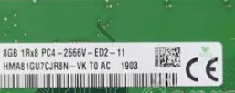 

For 8GB 1Rx8 PC4-2666V-E 8G DDR4 2666 pure ECC UDIMM HMA81GU7CJR8N-VK