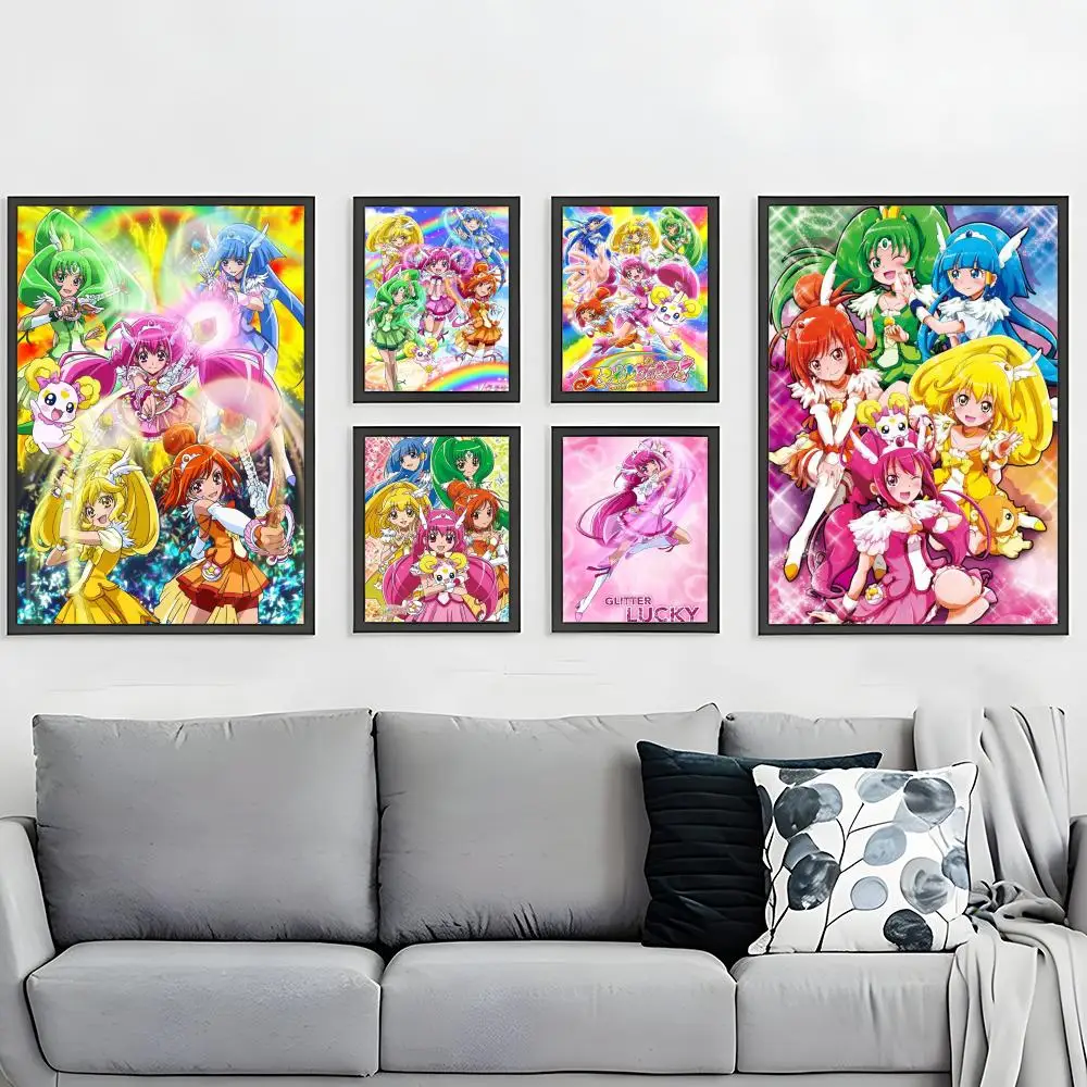 Anime S-Smile P-Precures Poster HD Waterproof Self-Adhesive Wall Art – Multi-Scene Use, Top Gift Pick