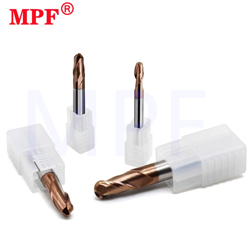 Milling Cutter Alloy Coating Tungsten Steel Tool Cnc Maching Hrc55 Ball Nose Endmills Top Milling Cutter Machine Endmill tools