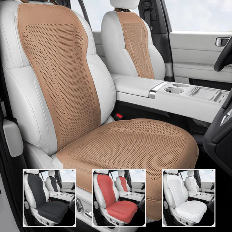 Napa Leather Car Seat Cover Luxury Breathable Front Seat Protector Cushion Universal Four Seasons Car Interior Accessories