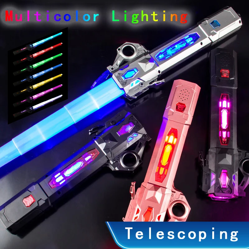 Laser Swords Light Saber Luminous Boy Toy Kids Telescopic Knife Glow Stick Star Children Wars Lightsaber Girls Battle Lightstick