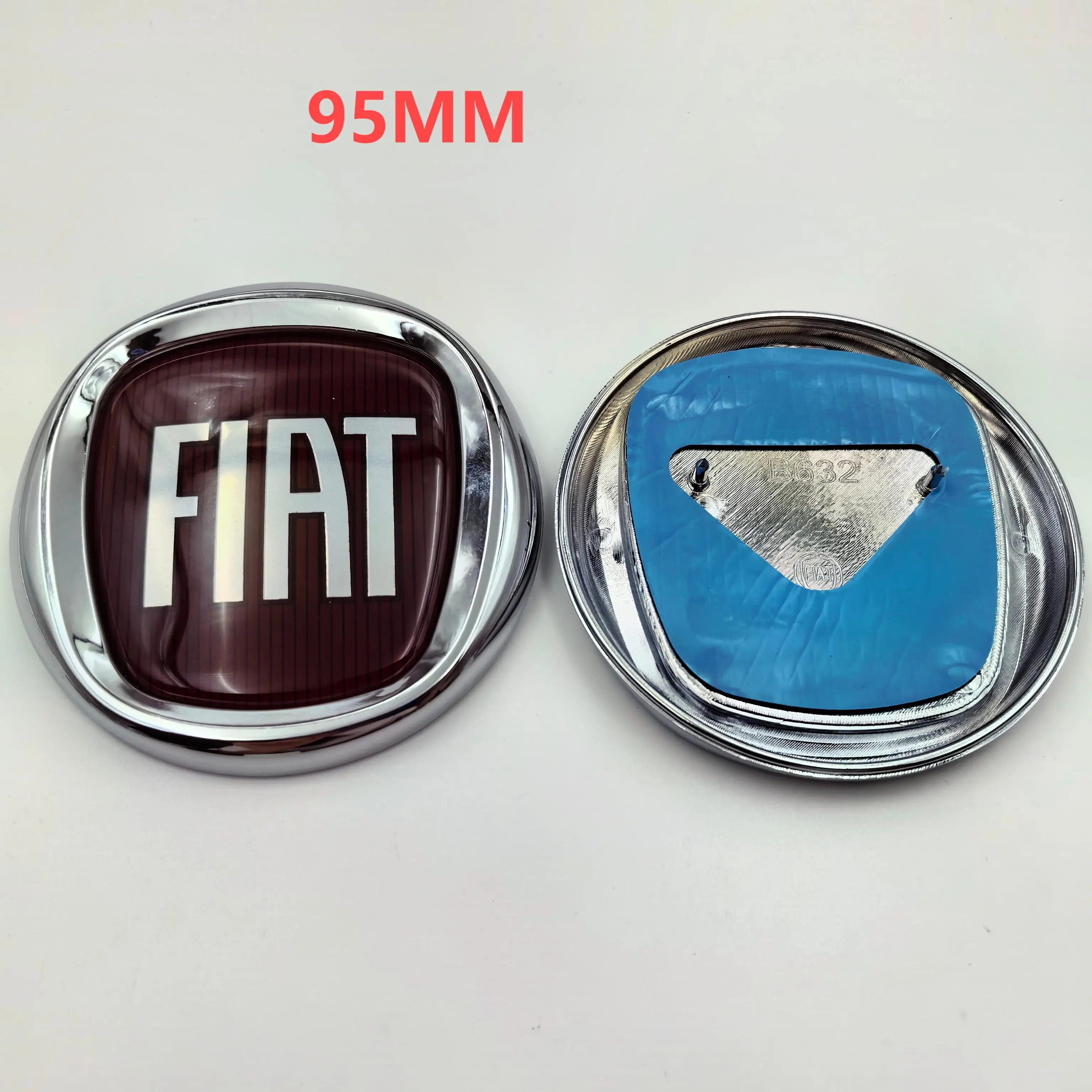 1 peça 95mm adesivo epóxi emblema de carro para fiat grelha dianteira e amortecedor traseiro porta traseira acessório de logotipo do porta-malas