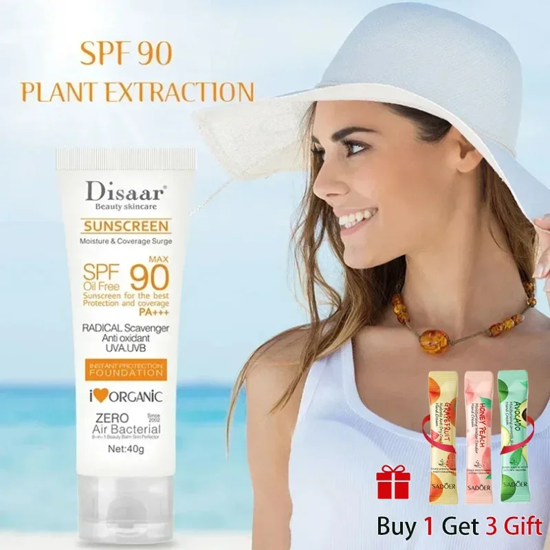 

Whitening Sunscreen SPF90+ UV Protection Sun Screen Lsolation Moisturizing Brightening Face Body Arms Thighs Sunblock Skin Care