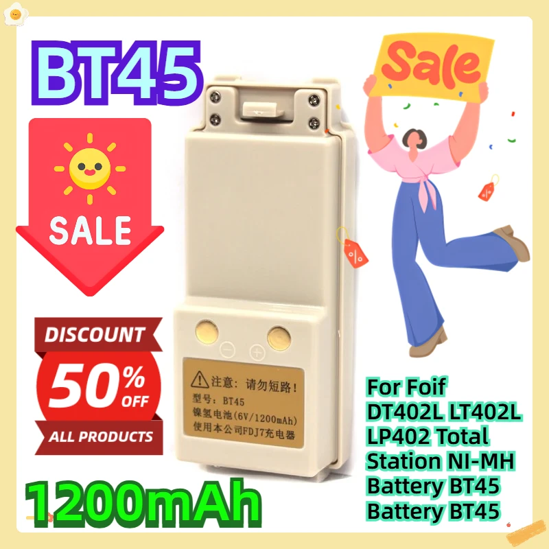 

For Foif DT402L LT402L LP402 Total Station 6V 1200mAh NI-MH Battery BT45 Battery BT45
