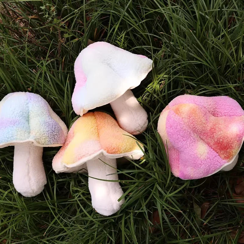 27cm/10.6in Stuffed Mushroom Head Pillow Sofa Decor Cushion Washable Plush Toy Creative Mushroom Kids' Plushie Doll Xmas Decor