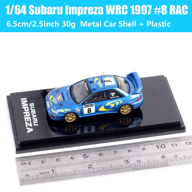 1/64 Scale Subaru Impreza WRC 1997 #8 RAC Rally 22B Sti BRZ STI WRX EJ20 Car Model Diecasts & Toy Vehicles Hobby Japan HJ64 Gift