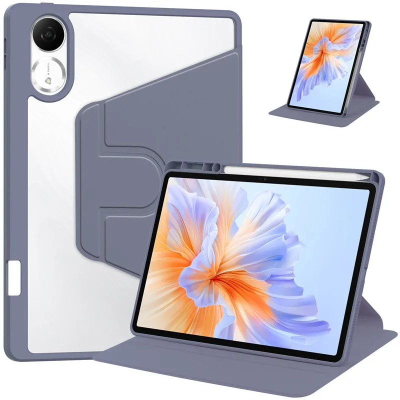 

360 Rotation Acrylic Hard Case for Honor MagicPad 3 Pro 13.3 2 12.3 GT2 Pro 12.5 Pad 10 9 X9a X8a V9 11.5 with Pencil Holder