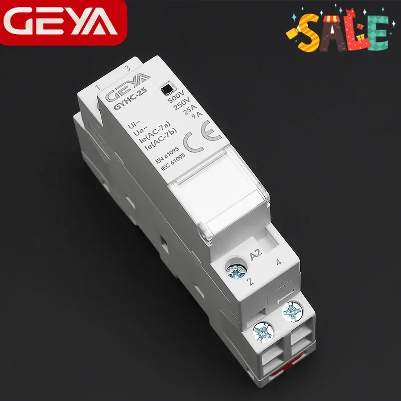 Din Rail Automatic Modular Household Contactor AC220V 2P 16A 20A 25A 2NC 2NO 1NO1NC 50/60Hz