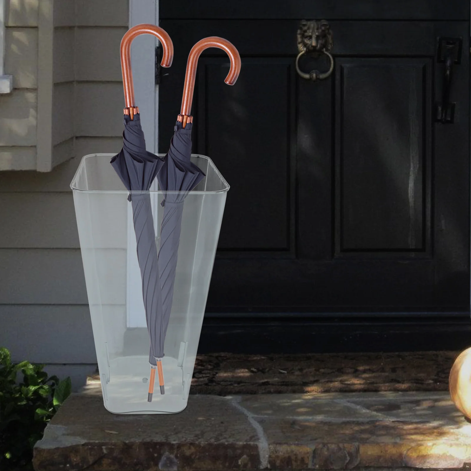 

Umbrella Storage Tube Round Bucket Tall Holder Leakproof Transparent PET Material Large Capacity Stand Rack Container Organizer