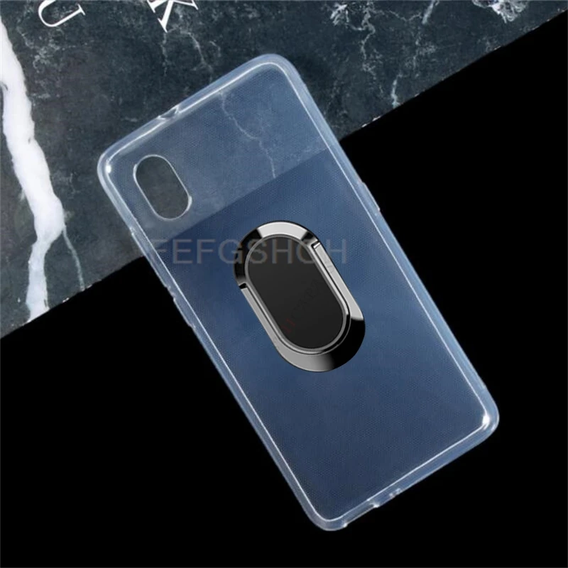 For Alcatel 1B 2020 5002D 5.5 inch 1A 2020 Back Ring Holder Bracket Phone Cover TPU Soft Silicone Case