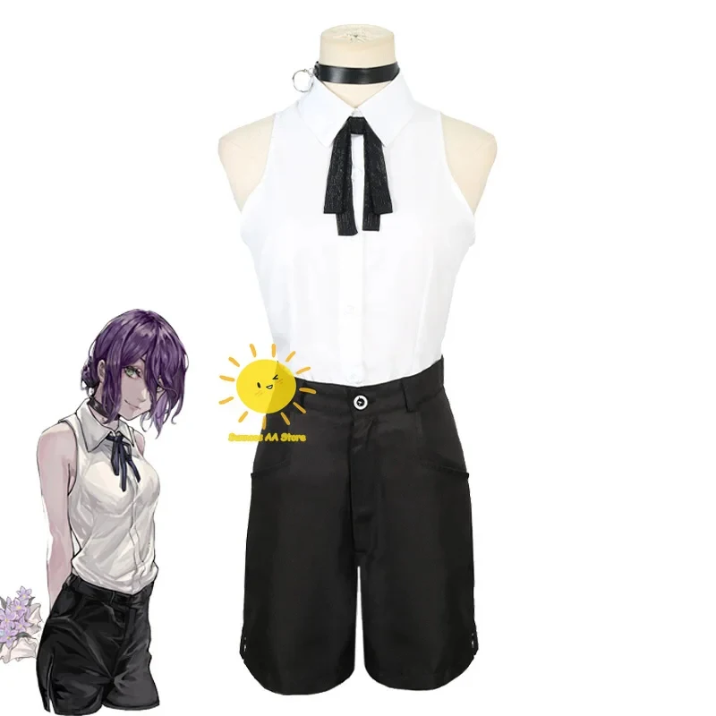 ❤️❤️❤️Anime Reze Cosplay Chainsaw Man Cosplay Costumes Reze Suit Purple Wig Chainsaw Man Halloween Carnival Party Reze Cos❤️⭐️❤️ view 2