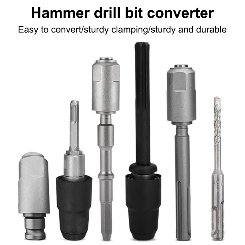 

Переходник SDS-Plus на SDS-Max — преобразователь перфоратора из углеродистой стали, ударопрочный хвостовик для экономичного сверления