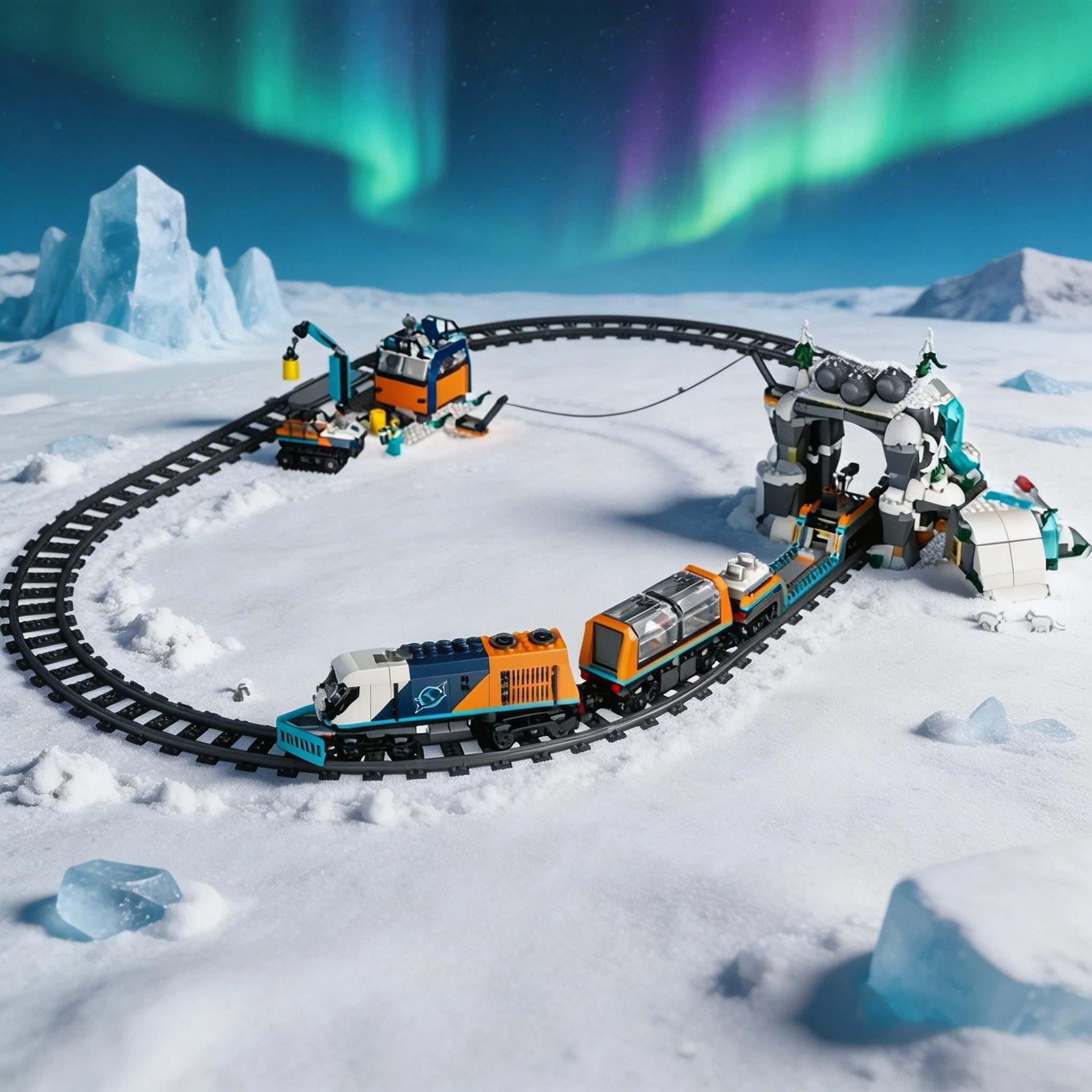

The new 60470 Polar Adventure Express train assembly model gift brick building educational toys for men and women adult holiday