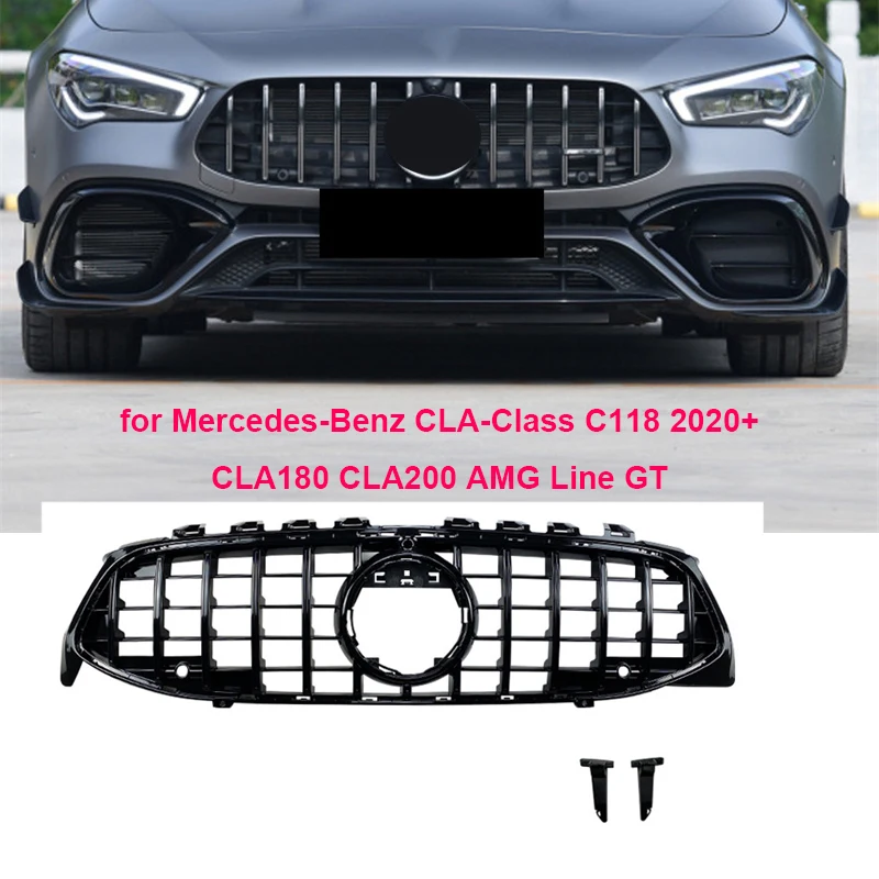 

Car Middle grille grill decoration cover protector net for Mercedes-Benz CLA-Class C118 2020+ CLA180 CLA200 AMG Line GT grille