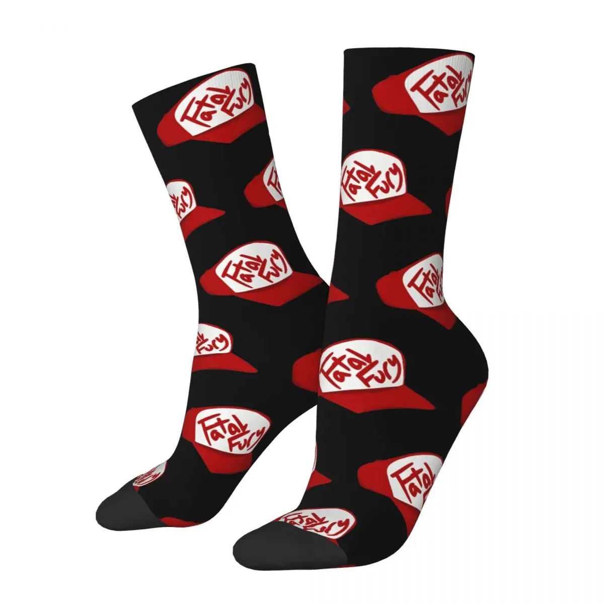 Fatal Fury Gaming Logo Design Socks Letter Logo Hats Print Stuff for Casual Wear Breathable Sock