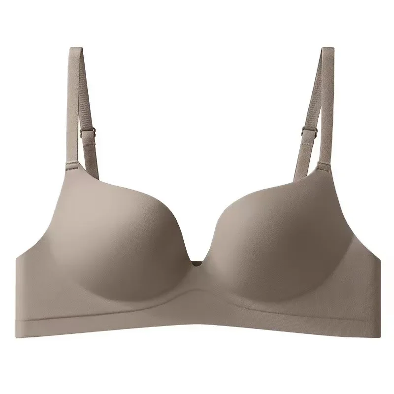 Small Chest Push-Up Bras Women Seamless Underwear Gathered Non-wire Sexy Lingerie Comfort 3/4 Cup Bra Solid Color Brassiere