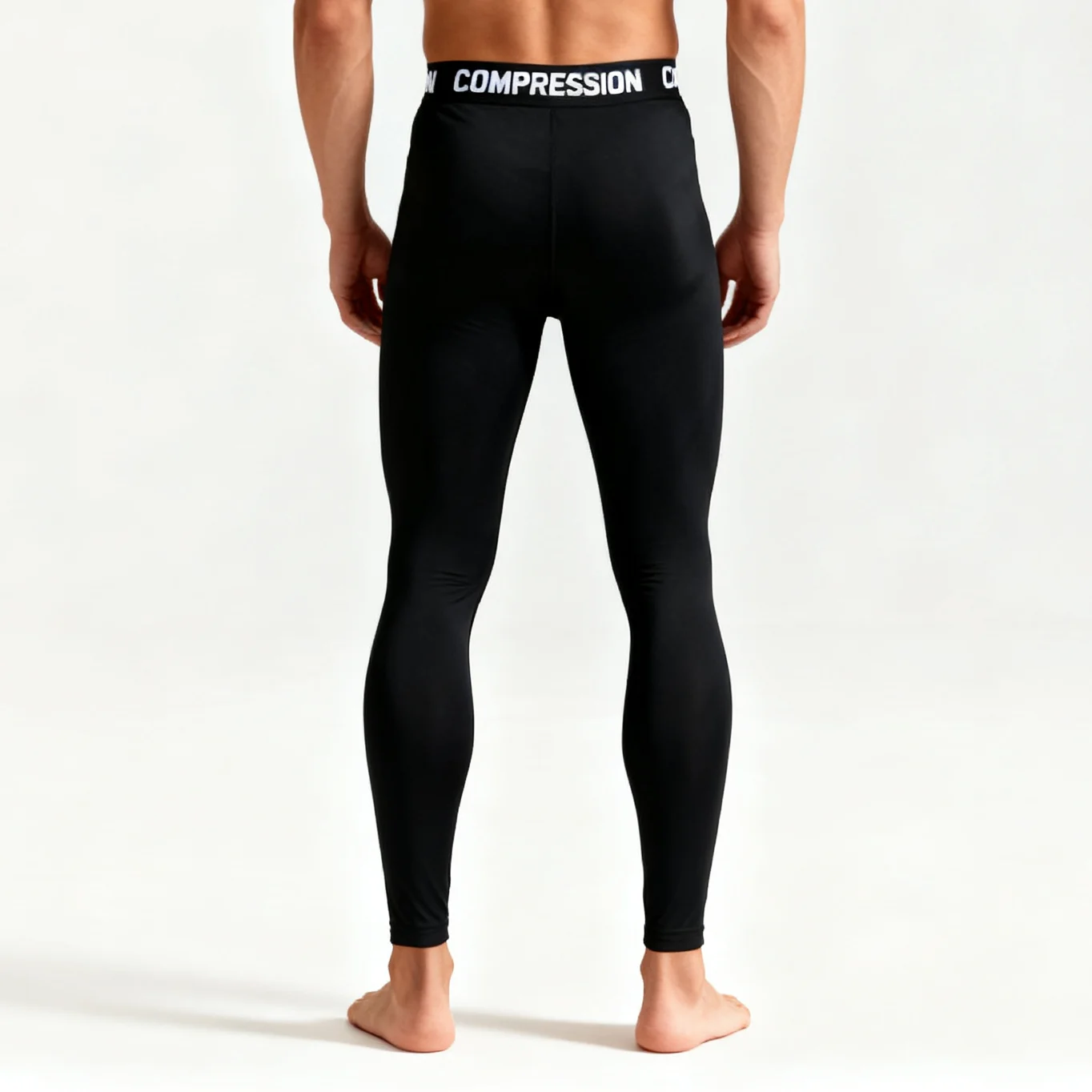 Men's Training Gym Basketball Compression Pants High Elastic Quick Dry Leggings Workout Base Layer