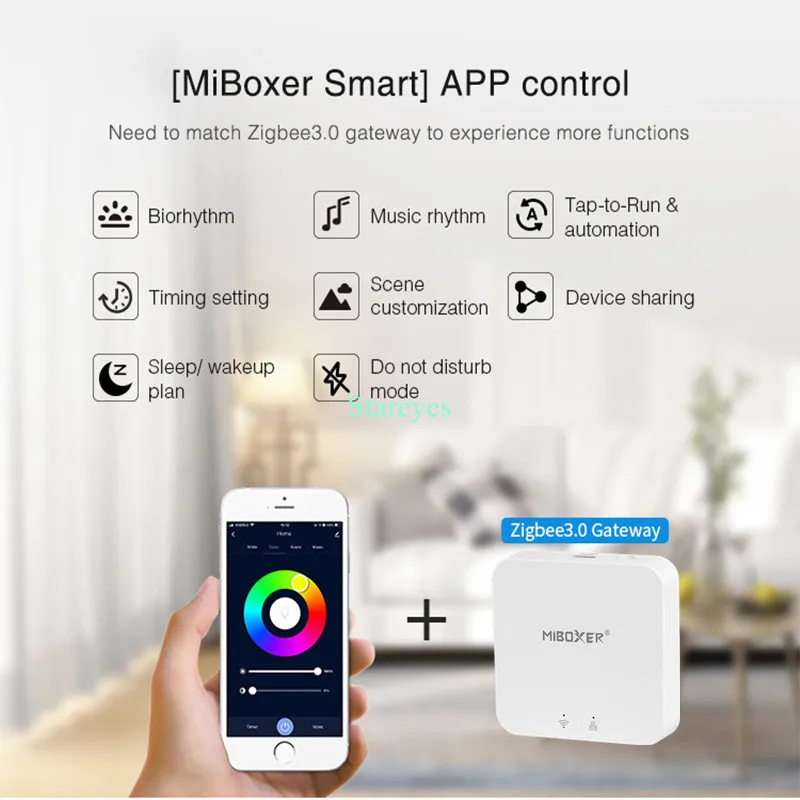 Mi Light Zigbee Contoller DC12-24V FUT035Z FUT037Z FUT038Z FUT039Z MiBoxer Tuya Single Color RGB CCT RGBW LED Strip Tape remote