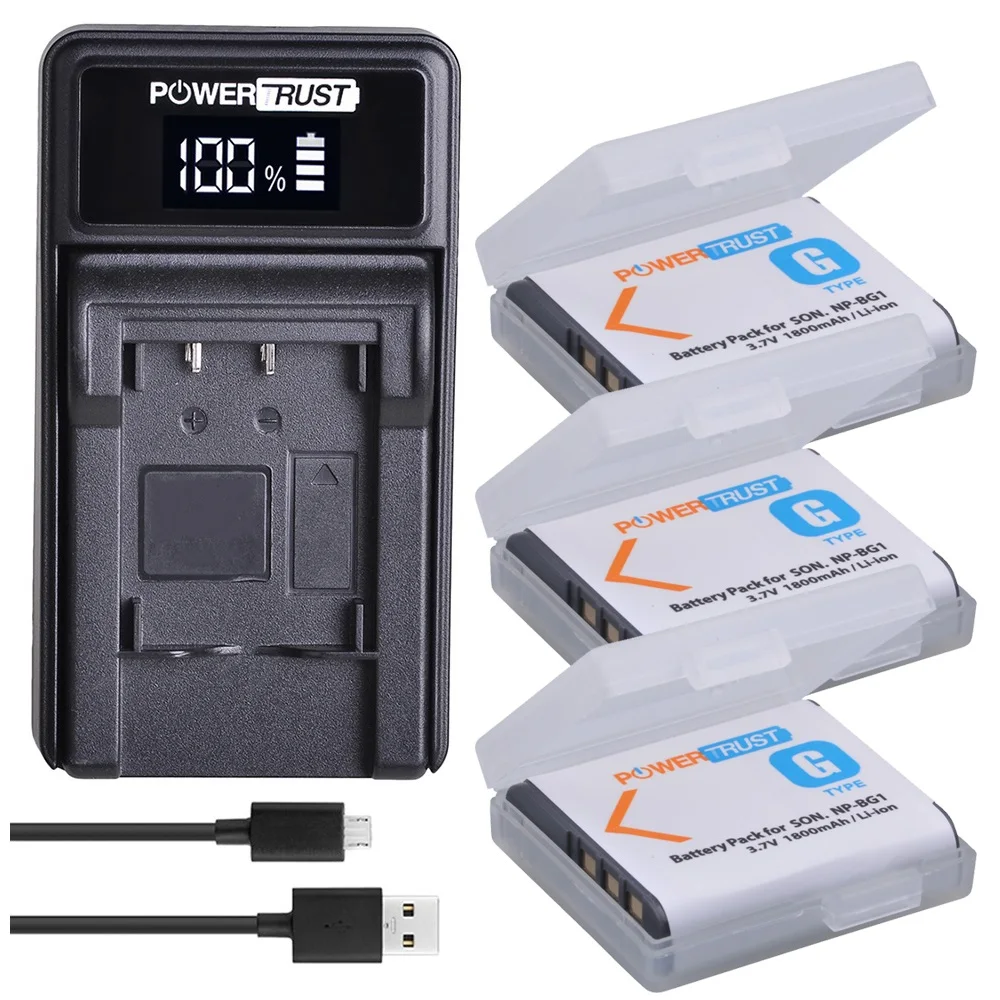 NP-BG1 NP-FG1 Battery / BG1 Charger for Sony Cyber-shot DSC-H3 H10 H90, DSC-HX5V HX30V, DSC-N2 T20  W30  WX1 Handycam HDR-GW77V