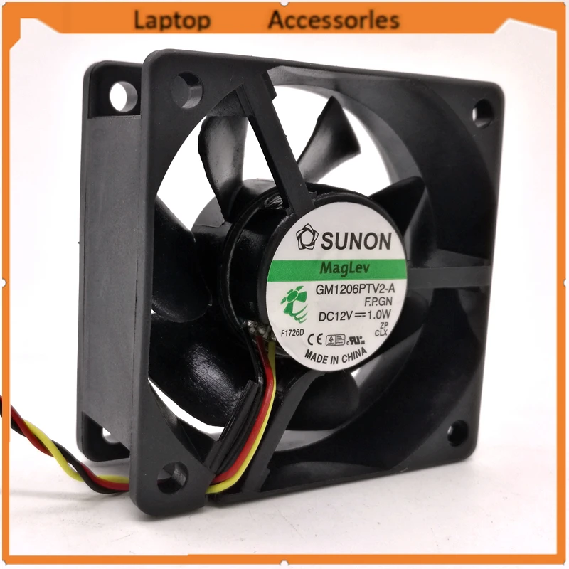 HJ 60mm Fans For Sunon GM1206PTV2-A 6025 DC12V 1.0W 6CM silence Maglev 3lines cooling fan