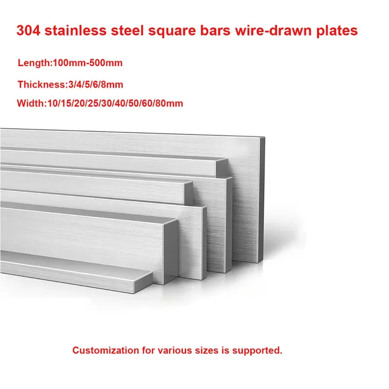 

Versatile 304 Stainless Steel Sheet Metal and Round Bar, 3mm 4mm 5mm 6mm Thick, Cut to Length 100-500mm