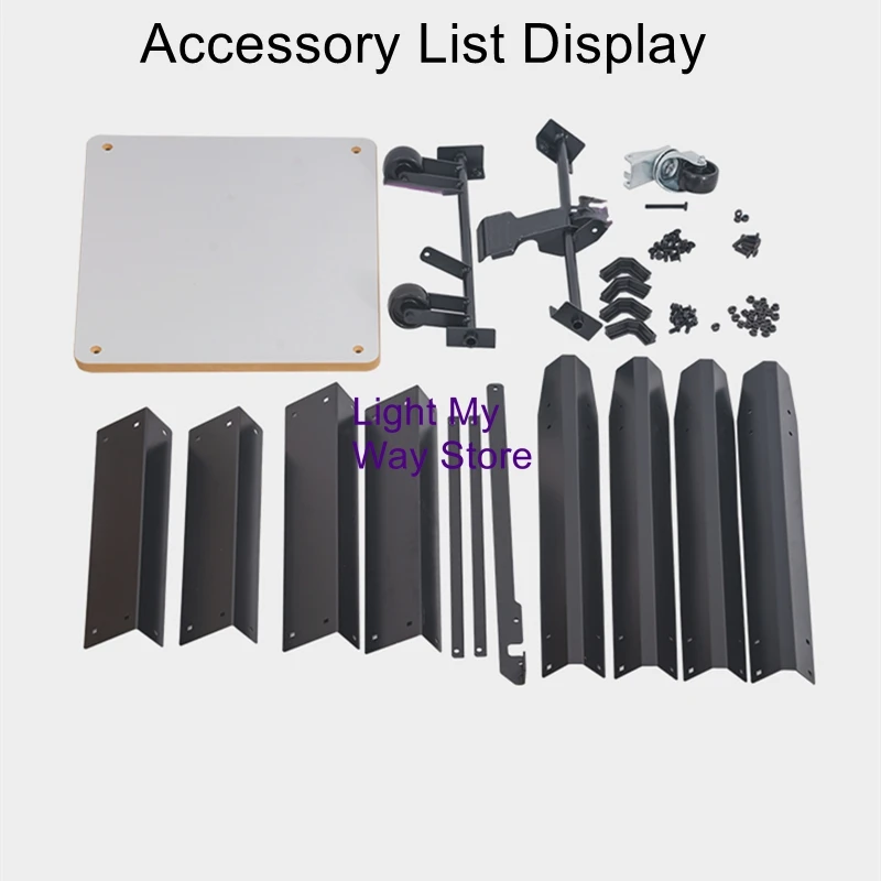 DIY workbench with brake, professional mobile tripod stand, small mechanical mobile workbench storage rack