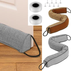 New Door Bottom Sealing Strip Under Door Draft Stopper Wind Reduction Noise Blocker Insects Door Stopper Guard Holder with Loops