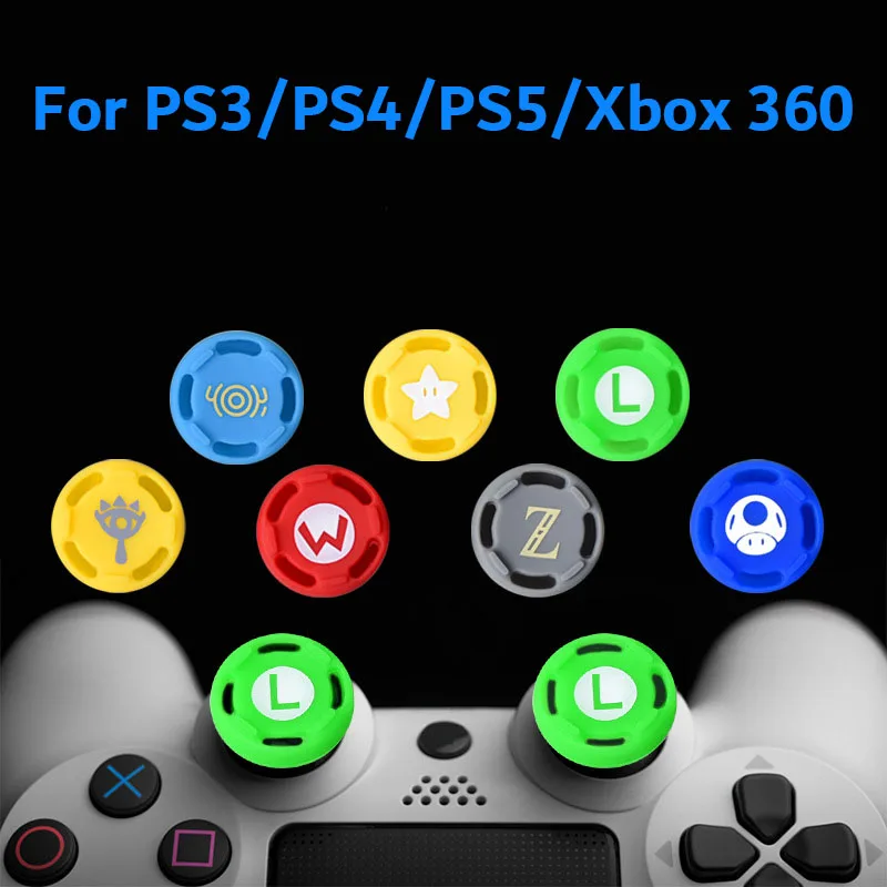 8pcs/lot Silicone Thumb Stick Caps Grip Analog Joystick Caps for PS4 PS5 6 NS PRO Controller Game Accessories