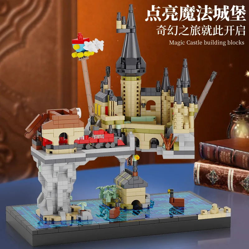 

3065, волшебный замок, строительные блоки, микрочастикулы, вид на улицу, девушка, головоломка, сборка, игрушка, модель, подарок