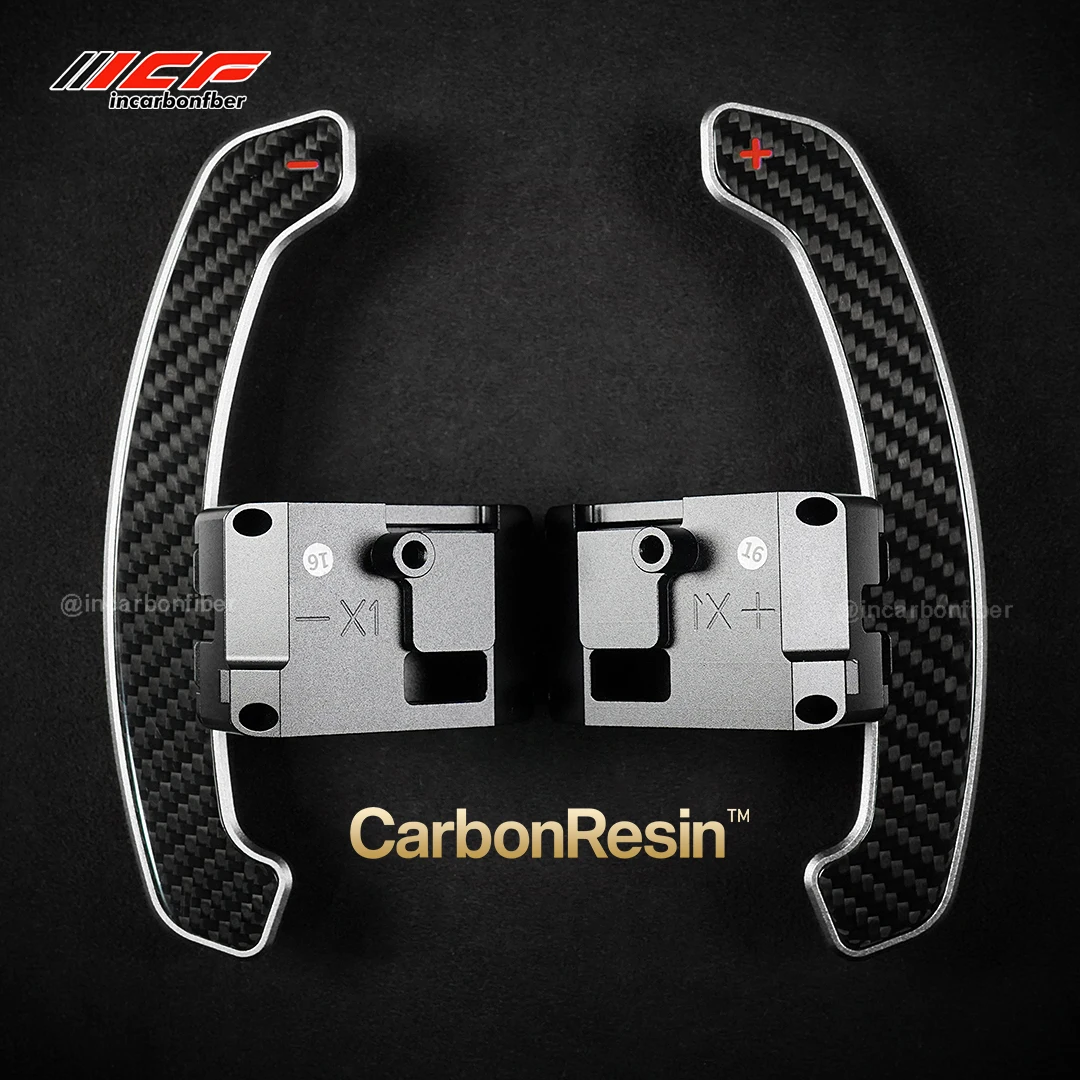 

ICF Magnetic Paddle Shifters for Hyundai N/GT i30N Kona N Elantra N Veloster N Glossy Carbon Fiber Front Aluminum Alloy Back