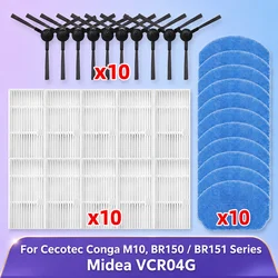 Fit For Teendow G20, iMartine BR151, XIEBro Life BR151, MAMNV/ZCWA BR150 BR151, Conga M10, Midea VCR04G Brush Filter Mop