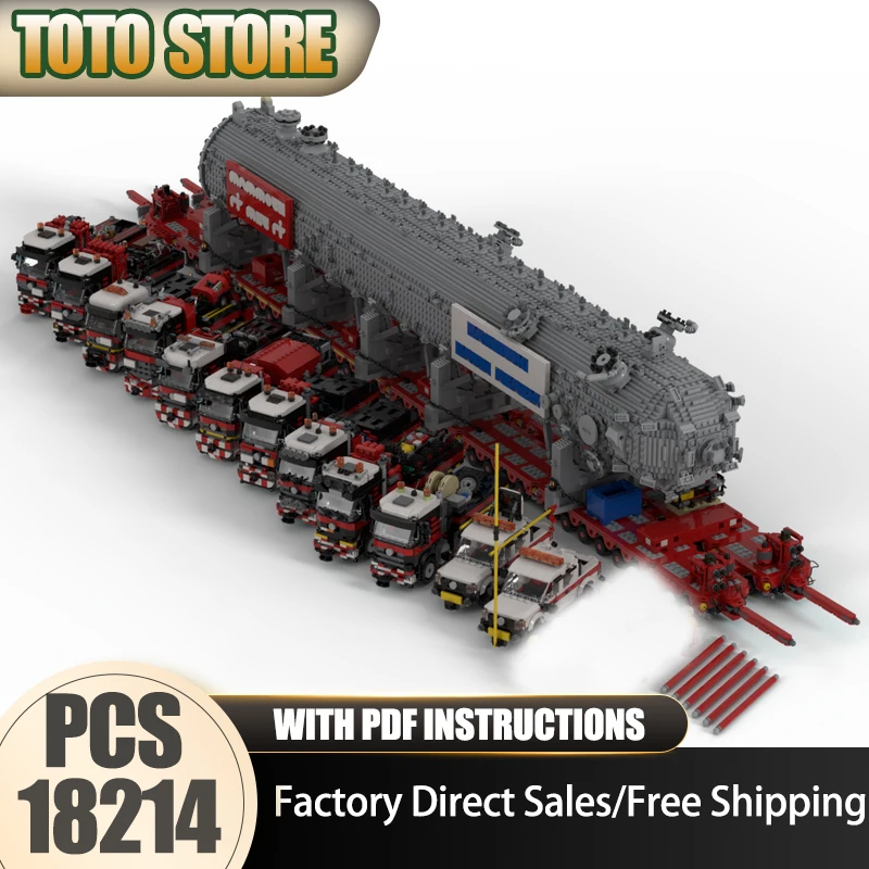 

Truck Model Moc Building Blocks Mammoth-Stud Transport Reactor Bundle Technology Brick DIY Assembly Construction Toy HolidayGift