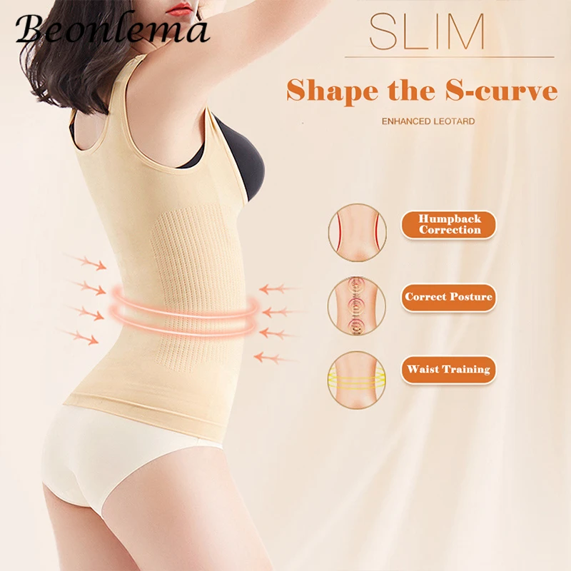 Beonlema kobiety Shapewear topy urządzenie do modelowania sylwetki odchudzanie zbiorniki tłuszczu kompresji gorset Waist Trainer dopasowana