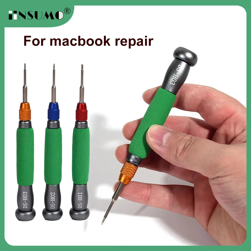 

DS-H01 3pcs High Hardness Convertible Head Screwdriver Set for Macbook All Android Phones Screw Removal Installation Repair Tool