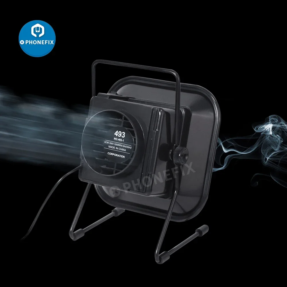 220V 493 Smoke Absorber Soldering เหล็กบ้าน ESD Fume Extractor Desktop บุหรี่ Remover ฟรีฟองน้ำกรองคาร์บอนกัมมันต์