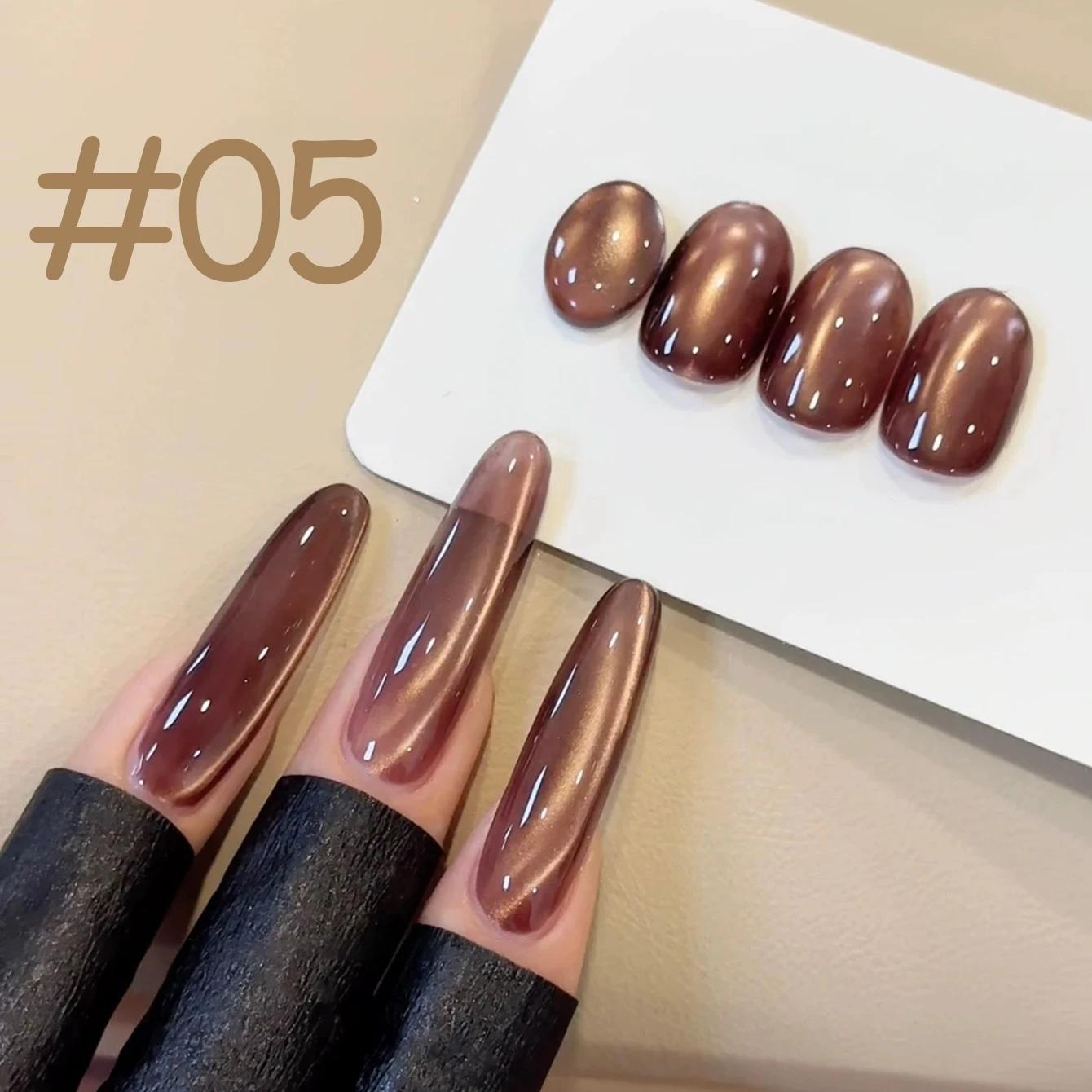 1個入り WS 秋冬ネイル アンバーキャラメルゴールドブラウンレッドガラスビーズキャッツアイジェルネイルポリッシュ人気美白ジェル