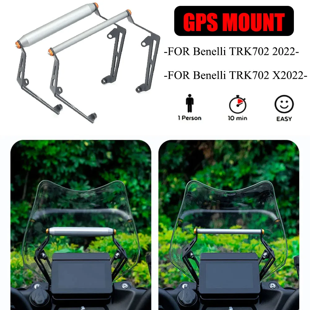 

NEW Motorcycle GPS Phone Holder USB & Wireless Charger Navigation Bracket MountTRK702FOR Benelli TRK702 TRK 702 X TRK702X 2022