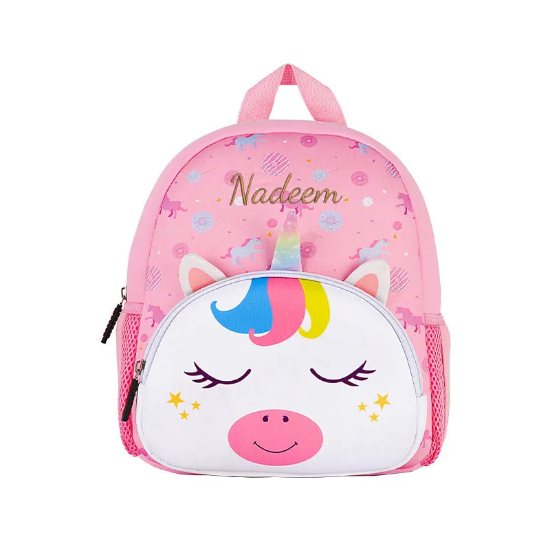 

Custom Name Student Animal Cartoon Backpacks, Children's Diving Materials, Kindergarten Backpacks, Dinosaur Unicorns Backpacks