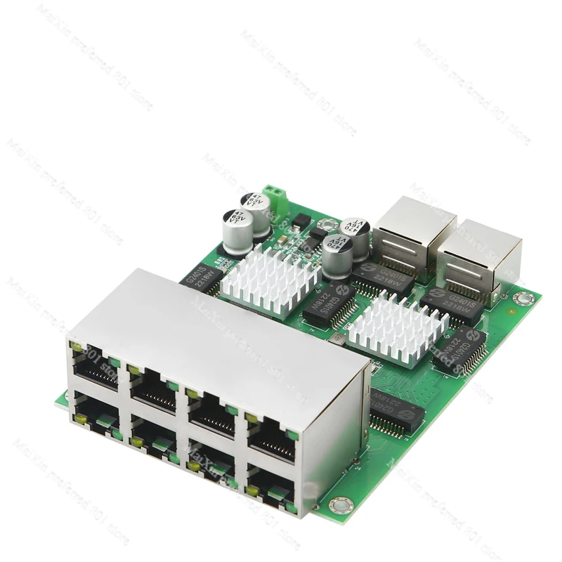 10-Port full Gigabit switch module Industrial grade built-in network communication network port expansion board 8 channels POE