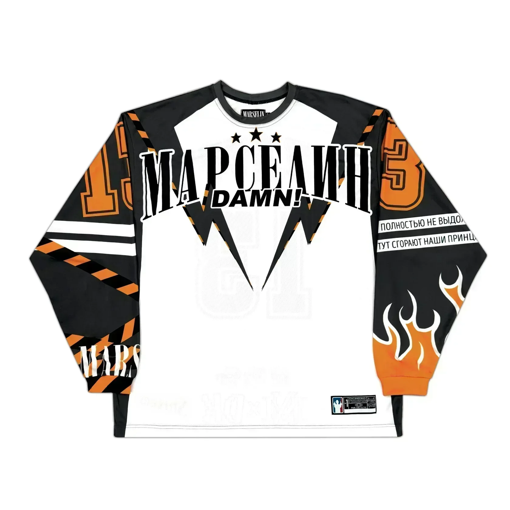 

Men's Fashion Long Sleeve Sports T-Shirt 3D Print Letter Graphic Daily Casual Round Neck Baseball Jersey Oversize Unisex Clothes
