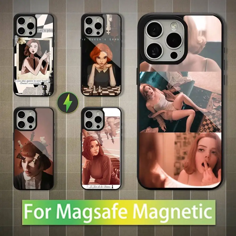 

The Q-Queens G-Gambits Phone Case For iPhone 16,15,14,13,12,11,Pro,Max,Plus,Mini,Magsafe,Magnetic Wireless Charging Case